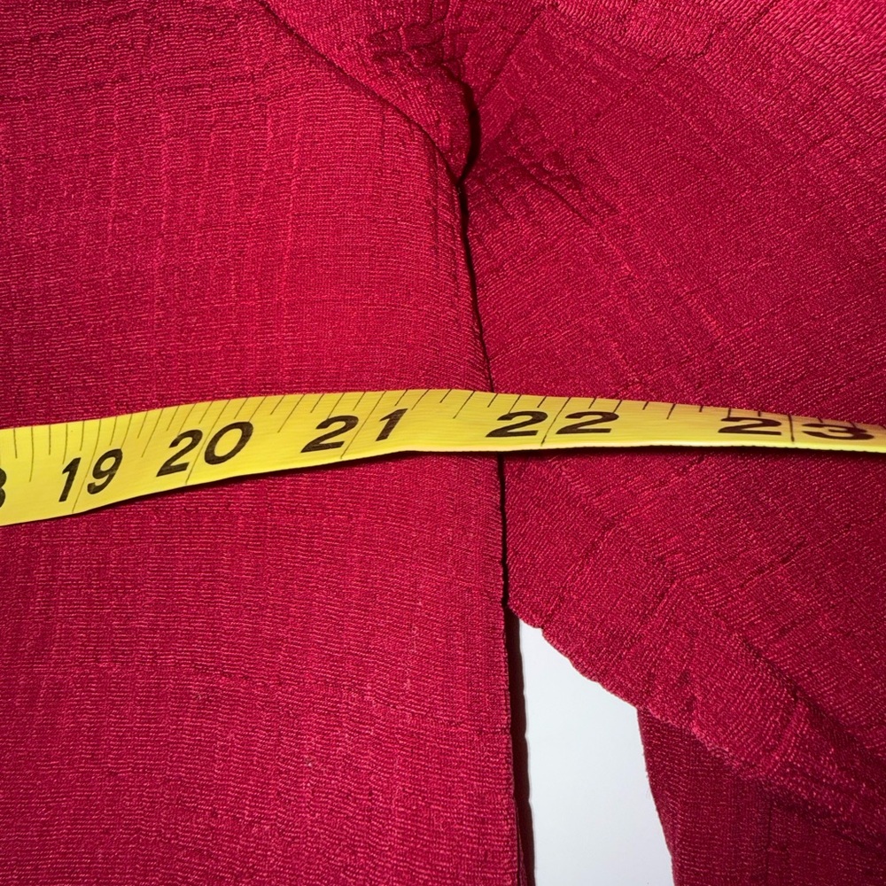 Eileen Fisher Pink/Red Textured Open Front Jacket magnet clasp L - Picture 9 of 9